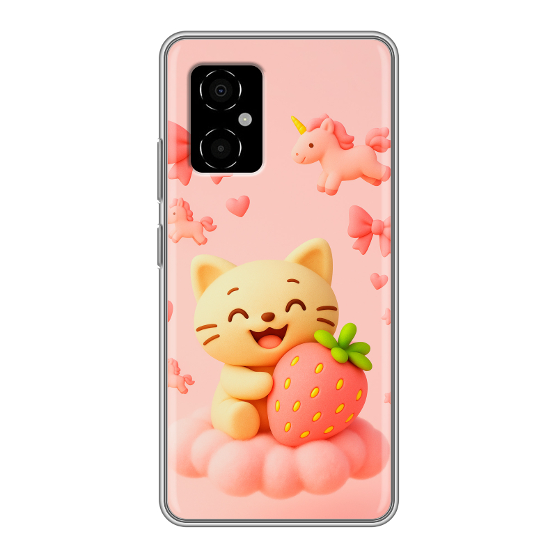 Силиконовый противоударный чехол на Xiaomi Poco M4 5G с принтом для девочек Силиконовый противоударный чехол на Xiaomi Poco M4 5G с принтом для девочек