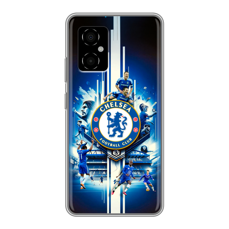 Силиконовый чехол на Xiaomi Poco M4 5G с принтом Chelsea Челси Силиконовый чехол на Xiaomi Poco M4 5G с принтом Chelsea Челси