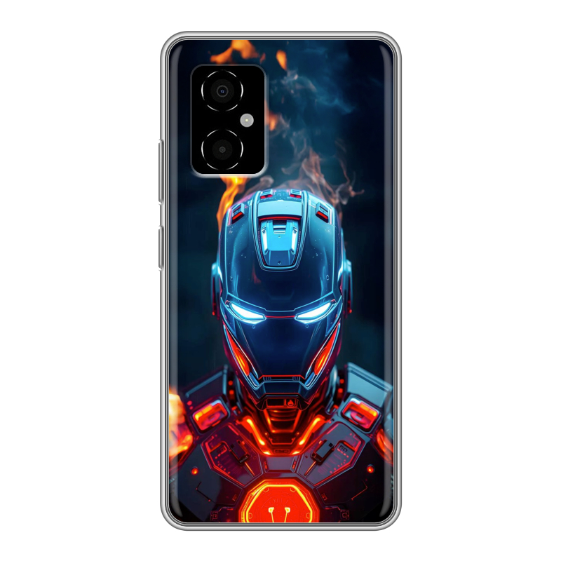 Силиконовый чехол на Xiaomi Poco M4 5G с принтом IronMan Железный человек Силиконовый чехол на Xiaomi Poco M4 5G с принтом IronMan Железный человек