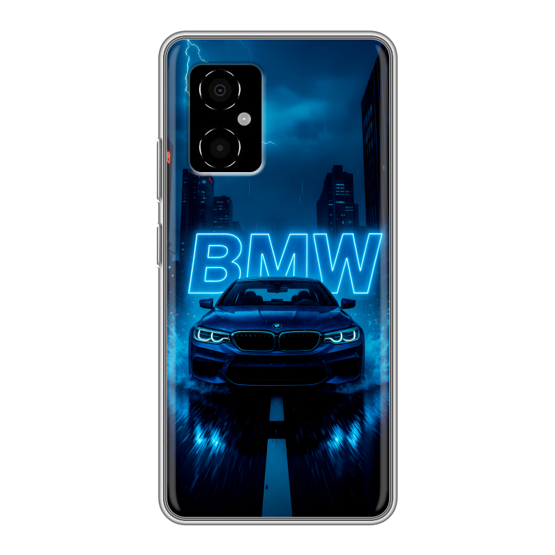 Силиконовый чехол на Xiaomi Poco M4 5G с принтом BMW БМВ Силиконовый чехол на Xiaomi Poco M4 5G с принтом BMW БМВ