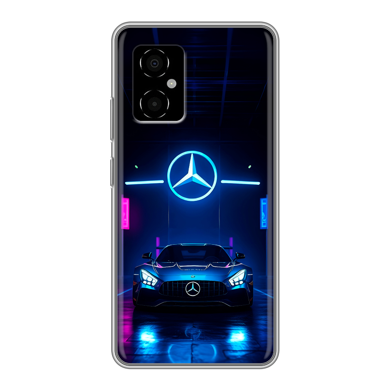 Силиконовый чехол на Xiaomi Poco M4 5G с принтом Mercedes Мерседес Силиконовый чехол на Xiaomi Poco M4 5G с принтом Mercedes Мерседес