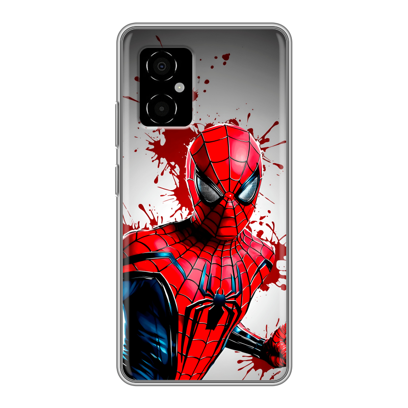 Силиконовый чехол на Xiaomi Poco M4 5G с принтом Spiderman Человек паук Силиконовый чехол на Xiaomi Poco M4 5G с принтом Spiderman Человек паук