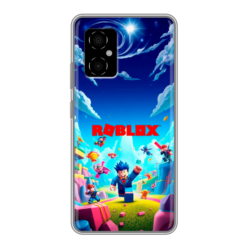 Силиконовый противоударный чехол на Xiaomi Poco M4 5G с принтом Roblox Роблокс Силиконовый противоударный чехол на Xiaomi Poco M4 5G с принтом Roblox Роблокс