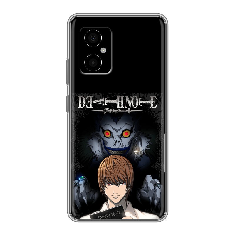 Силиконовый противоударный чехол на Xiaomi Poco M4 5G с принтом Death note Тетрадь смерти Силиконовый противоударный чехол на Xiaomi Poco M4 5G с принтом Death note Тетрадь смерти