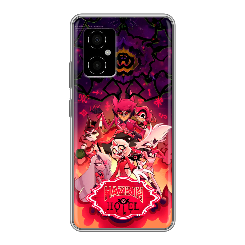Силиконовый противоударный чехол на Xiaomi Poco M4 5G с принтом Hazbin Hotel Отель Хазбин Силиконовый противоударный чехол на Xiaomi Poco M4 5G с принтом Hazbin Hotel Отель Хазбин