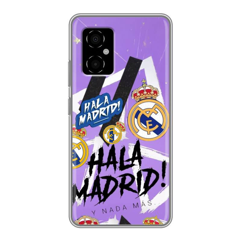 Силиконовый противоударный чехол на Xiaomi Poco M4 5G с принтом Real Madrid Реал Мадрид Силиконовый противоударный чехол на Xiaomi Poco M4 5G с принтом Real Madrid Реал Мадрид