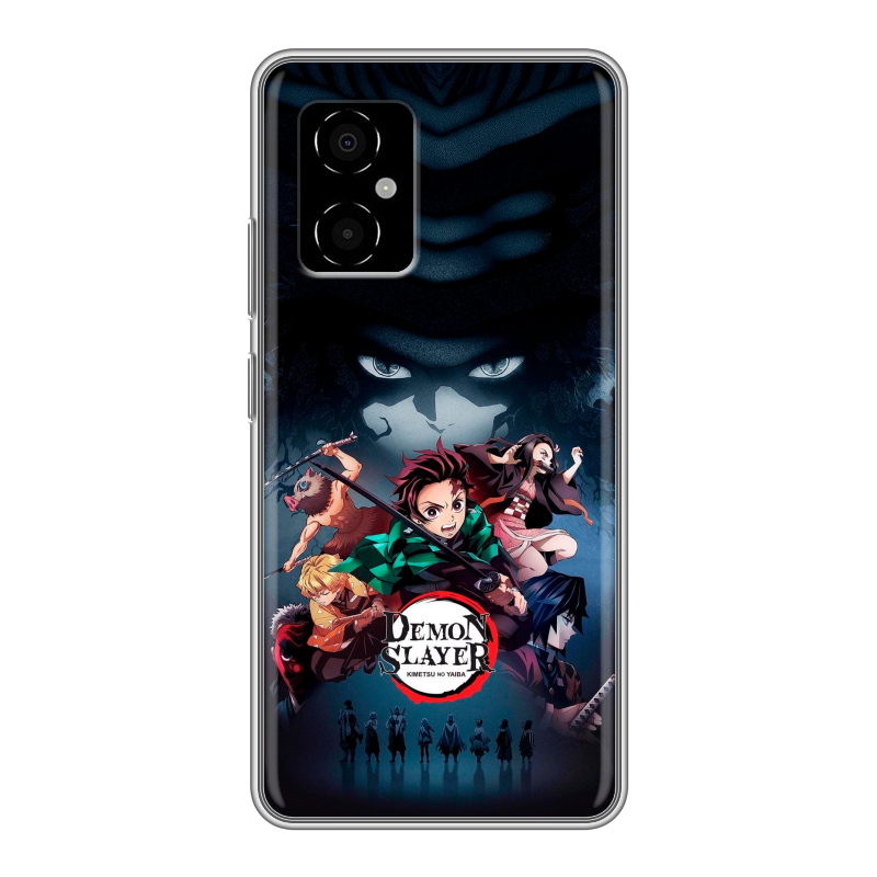 Силиконовый противоударный чехол на Xiaomi Poco M4 5G с принтом Demon Slayer Клинок рассекающий демонов Силиконовый противоударный чехол на Xiaomi Poco M4 5G с принтом Demon Slayer Клинок рассекающий демонов