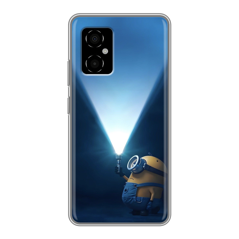 Силиконовый чехол на Xiaomi Poco M4 5G с принтом Миньоны Силиконовый чехол на Xiaomi Poco M4 5G с принтом Миньоны