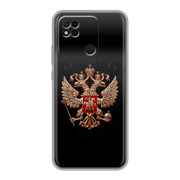 Силиконовый чехол на Xiaomi Redmi 10A с принтом Герб России Силиконовый чехол на Xiaomi Redmi 10A с принтом Герб России
