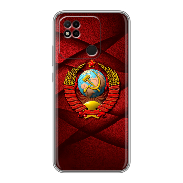 Силиконовый чехол на Xiaomi Redmi 10A с принтом Герб СССР Силиконовый чехол на Xiaomi Redmi 10A с принтом Герб СССР