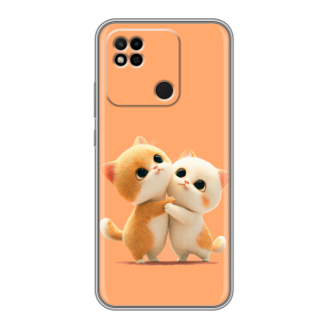 Силиконовый чехол на Xiaomi Redmi 10A с принтом Милые котики Силиконовый чехол на Xiaomi Redmi 10A с принтом Милые котики