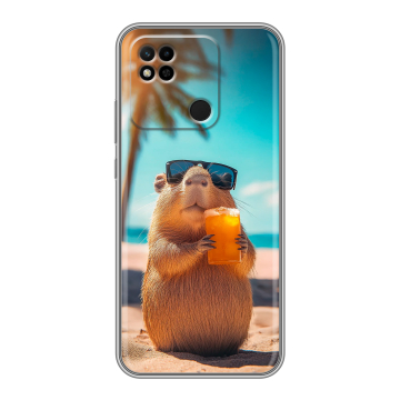 Силиконовый чехол на Xiaomi Redmi 10A с принтом Капибара