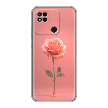 Силиконовый чехол на Xiaomi Redmi 10A с принтом Розовая роза
