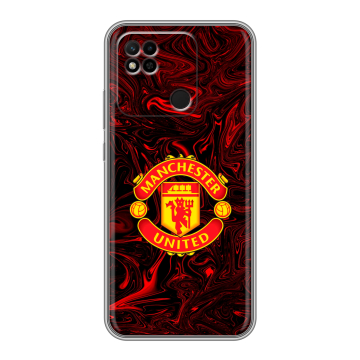 Силиконовый чехол на Xiaomi Redmi 10A с принтом Manchester United Силиконовый чехол на Xiaomi Redmi 10A с принтом Manchester United