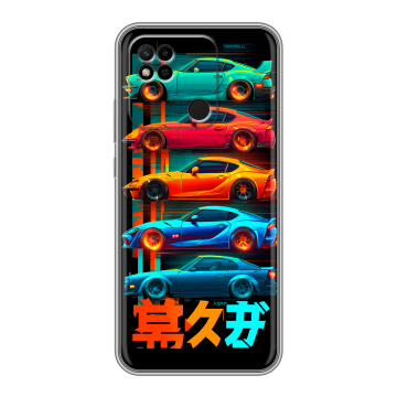 Силиконовый чехол на Xiaomi Redmi 10A с принтом машины тачки Силиконовый чехол на Xiaomi Redmi 10A с принтом машины тачки