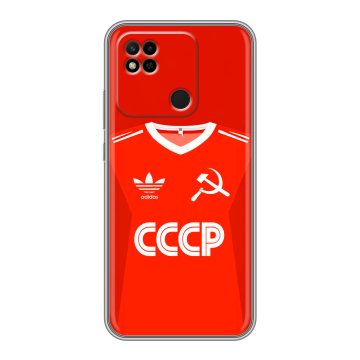 Силиконовый чехол на Xiaomi Redmi 10A с принтом Флаг Герб СССР Силиконовый чехол на Xiaomi Redmi 10A с принтом Флаг Герб СССР