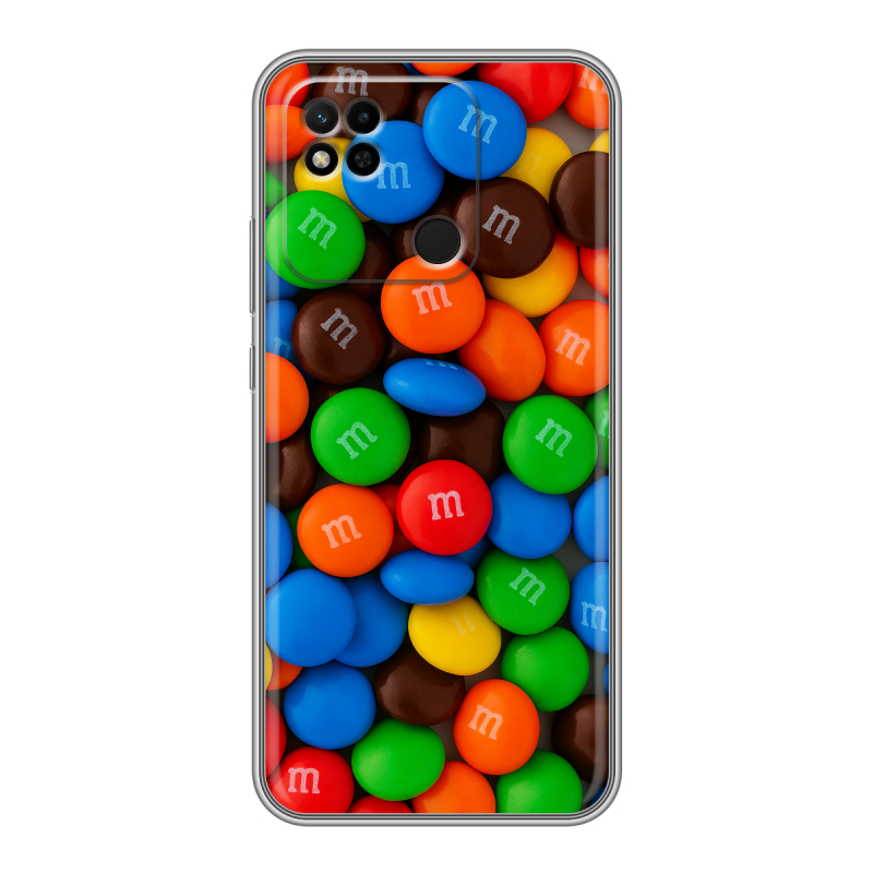 Силиконовый чехол на Xiaomi Redmi 10A с принтом Конфеты Силиконовый чехол на Xiaomi Redmi 10A с принтом Конфеты