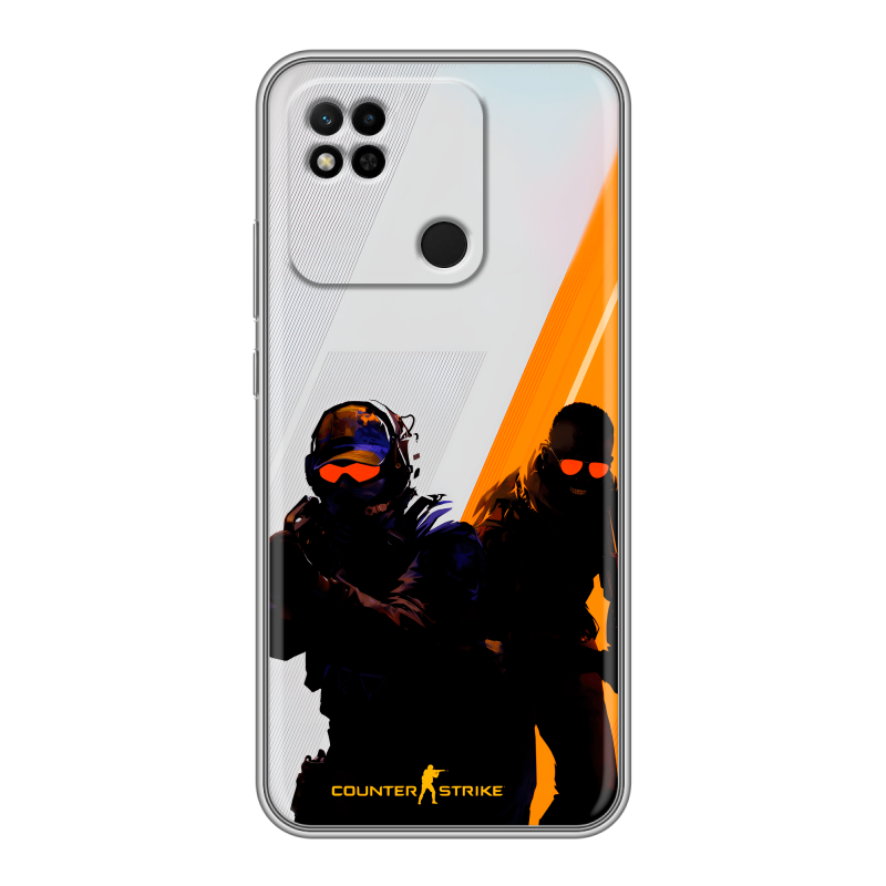 Силиконовый противоударный чехол на Xiaomi Redmi 10A с принтом Контер страйк Counter strike Силиконовый противоударный чехол на Xiaomi Redmi 10A с принтом Контер страйк Counter strike