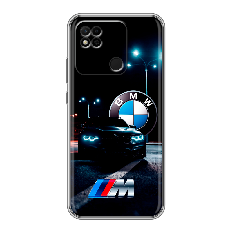 Силиконовый противоударный чехол на Xiaomi Redmi 10A с принтом БМВ BMW Силиконовый противоударный чехол на Xiaomi Redmi 10A с принтом БМВ BMW