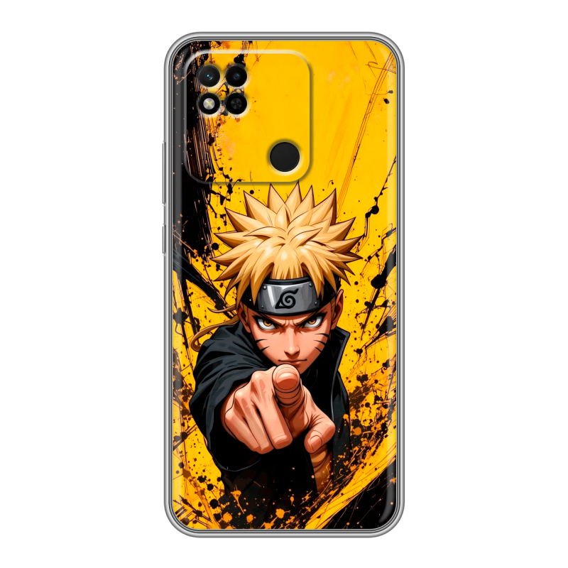 Силиконовый противоударный чехол на Xiaomi Redmi 10A с принтом Naruto Наруто Силиконовый противоударный чехол на Xiaomi Redmi 10A с принтом Naruto Наруто