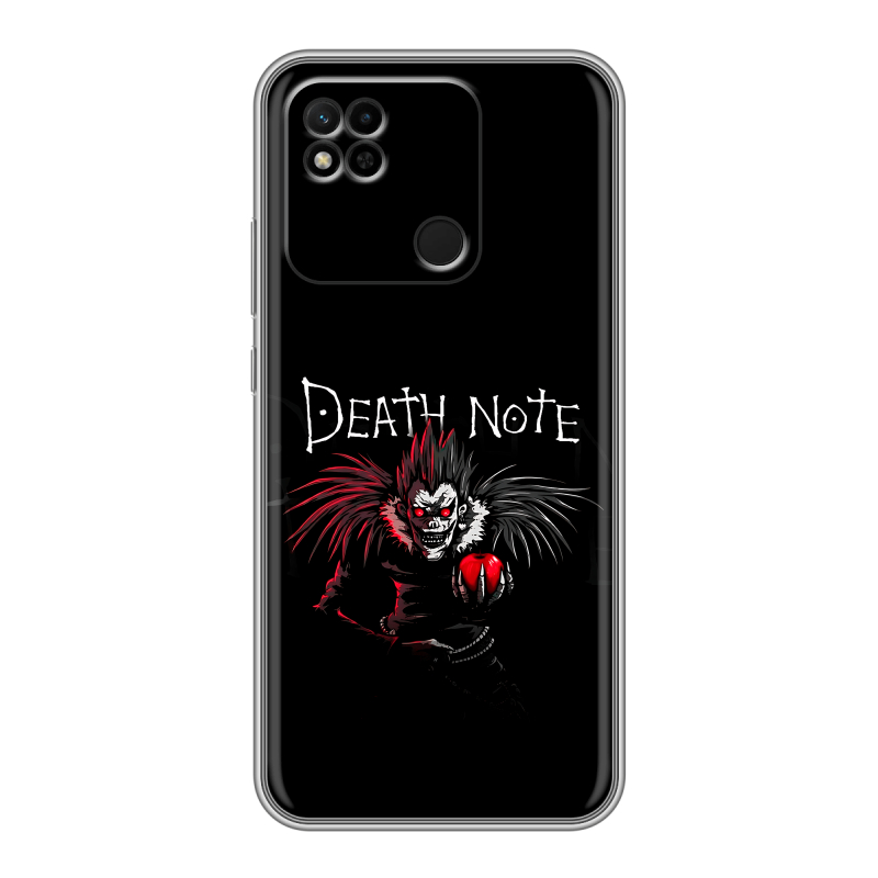 Силиконовый чехол на Xiaomi Redmi 10A с принтом Death note Тетрадь смерти Силиконовый чехол на Xiaomi Redmi 10A с принтом Death note Тетрадь смерти