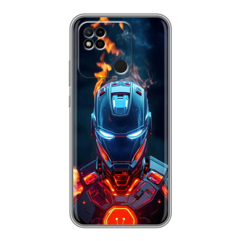 Силиконовый чехол на Xiaomi Redmi 10A с принтом IronMan Железный человек Силиконовый чехол на Xiaomi Redmi 10A с принтом IronMan Железный человек