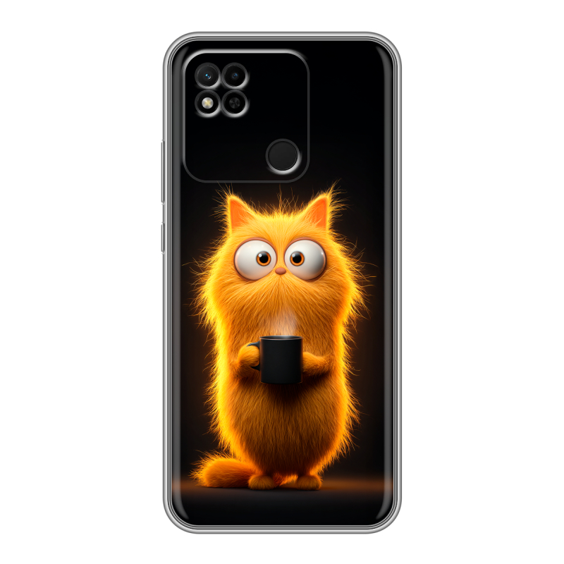 Силиконовый чехол на Xiaomi Redmi 10A с принтом Смешной кот Силиконовый чехол на Xiaomi Redmi 10A с принтом Смешной кот