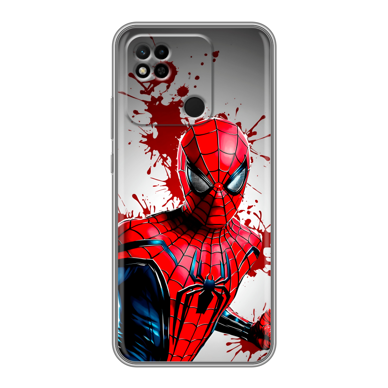 Силиконовый чехол на Xiaomi Redmi 10A с принтом Spiderman Человек паук Силиконовый чехол на Xiaomi Redmi 10A с принтом Spiderman Человек паук