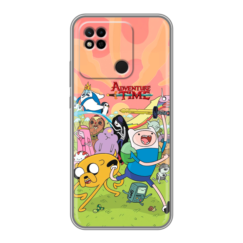 Силиконовый чехол на Xiaomi Redmi 10A с принтом Adventure time Время приключений Силиконовый чехол на Xiaomi Redmi 10A с принтом Adventure time Время приключений