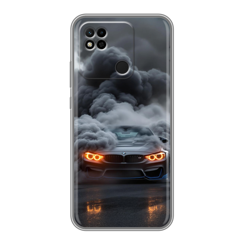 Силиконовый чехол на Xiaomi Redmi 10A с принтом BMW БМВ Силиконовый чехол на Xiaomi Redmi 10A с принтом BMW БМВ