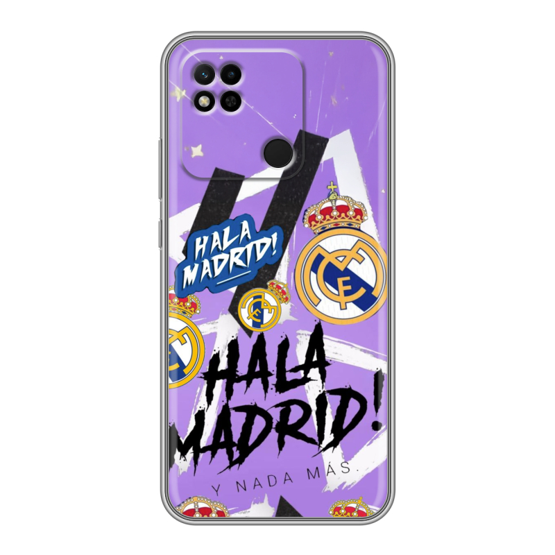 Силиконовый противоударный чехол на Xiaomi Redmi 10A с принтом Real Madrid Реал Мадрид Силиконовый противоударный чехол на Xiaomi Redmi 10A с принтом Real Madrid Реал Мадрид