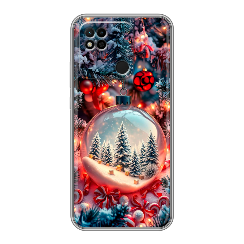 Силиконовый чехол на Xiaomi Redmi 10A с принтом Новый год Силиконовый чехол на Xiaomi Redmi 10A с принтом Новый год