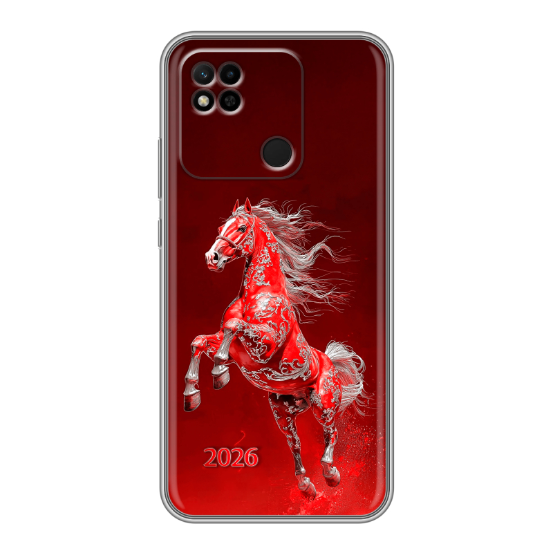 Силиконовый противоударный чехол на Xiaomi Redmi 10A с принтом Новый год Силиконовый противоударный чехол на Xiaomi Redmi 10A с принтом Новый год