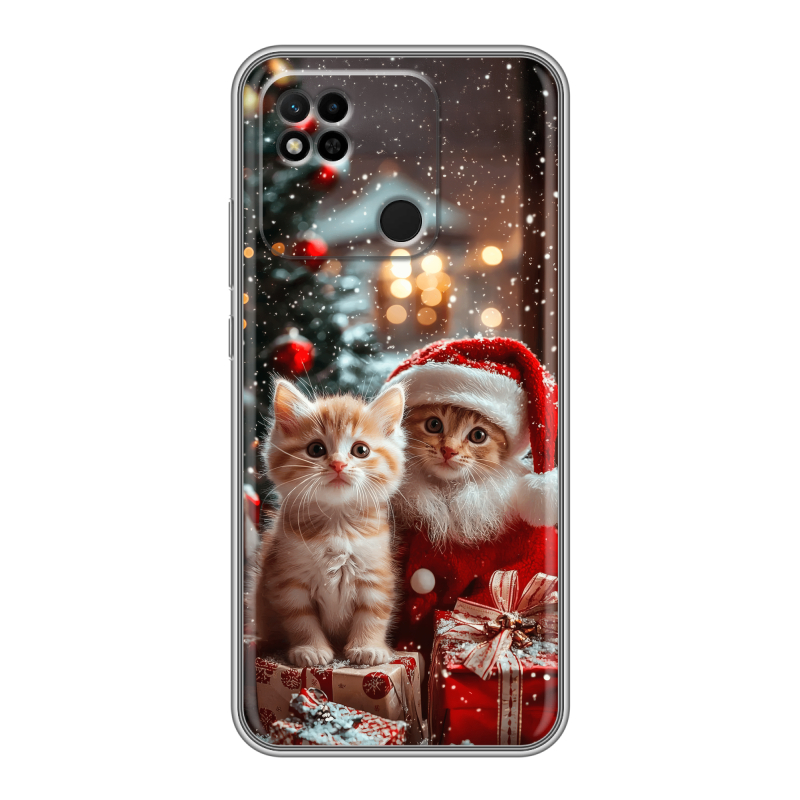 Силиконовый противоударный чехол на Xiaomi Redmi 10A с принтом Новый год Силиконовый противоударный чехол на Xiaomi Redmi 10A с принтом Новый год