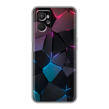 Силиконовый чехол на OPPO A96 с принтом Геометрия неона Силиконовый чехол на OPPO A96 с принтом Геометрия неона