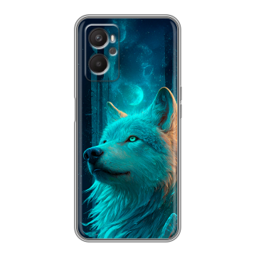 Силиконовый чехол на OPPO A96 с принтом бабочки саккура