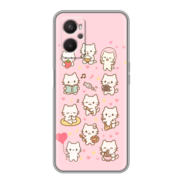 Силиконовый чехол на OPPO A96 с принтом Hello Kitty Хелоу Кити
