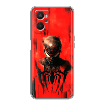 Силиконовый чехол на OPPO A96 с принтом человек паук spiderman