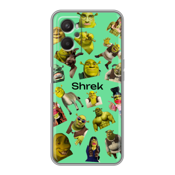 Силиконовый чехол на OPPO A96 с принтом Шрек Shrek
