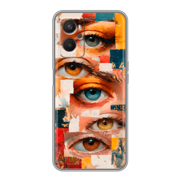 Силиконовый чехол на OPPO A96 с принтом Модный принт