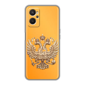 Силиконовый чехол на OPPO A96 с принтом Герб Флаг России