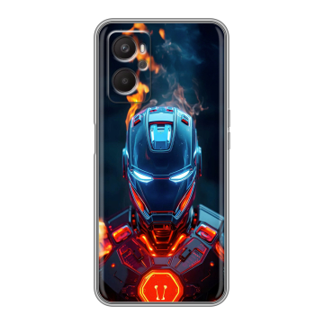 Силиконовый чехол на OPPO A96 с принтом IronMan Железный человек