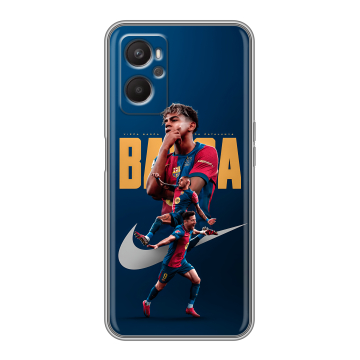 Силиконовый чехол на OPPO A96 с принтом Барселона Barca Yamal 