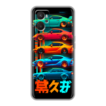 Силиконовый чехол на OPPO A96 с принтом машины тачки