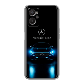 Силиконовый чехол на OPPO A96 с принтом Mercedes Мерседес
