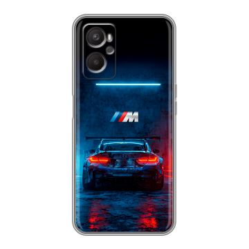 Силиконовый чехол на OPPO A96 с принтом BMW БМВ