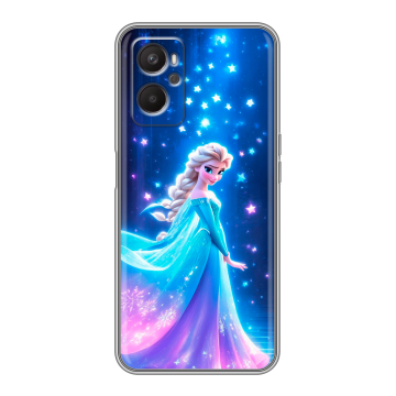 Силиконовый чехол на OPPO A96 с принтом Холодное сердце Frozen