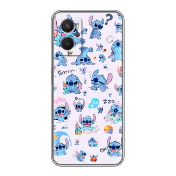 Силиконовый чехол на OPPO A96 с принтом Лило и Стич