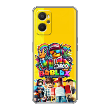 Силиконовый чехол на OPPO A96 с принтом Roblox Роблокс