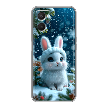 Силиконовый чехол на OPPO A96 с принтом Новый год